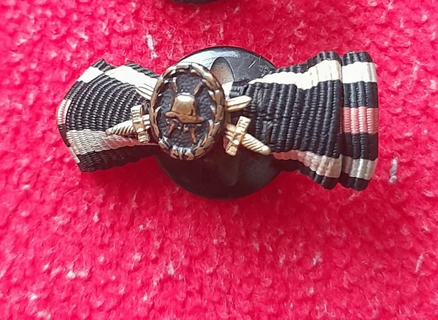Wk1 Knöpfloch Spange mit Verwunderteabzeichen in Schwarz, 2,5cm Breit .Ek,Fek 😍