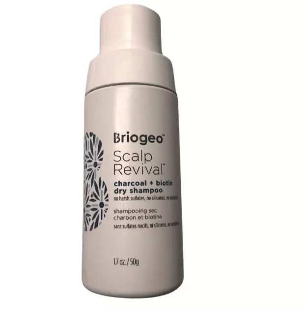 Briogeo Scalp Revival Charcoal + Biotin Dry Shampoo, 1.7 oz / 50 g, NEW