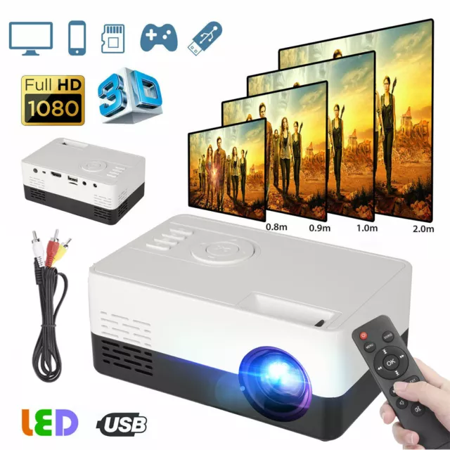 Mini  LED Projetor 1080P Video Proyector Home Media Player Portable Beamer