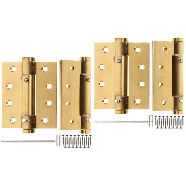 4 pcs Self-closing Door Hinges Exterior Door Spring Hinge Heavy Duty Hinges for