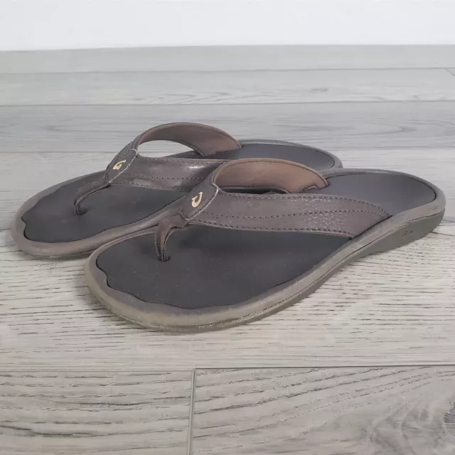 Olukai Ohana Flip Flop Women's Size 8 Thong Sandals Beach Brown