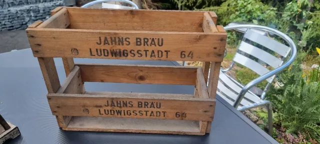Alter Bierkasten aus Holz ~ Bierkiste ~ Brauerei JAHNS BRÄU LUDWIGSSTADT/Bay.
