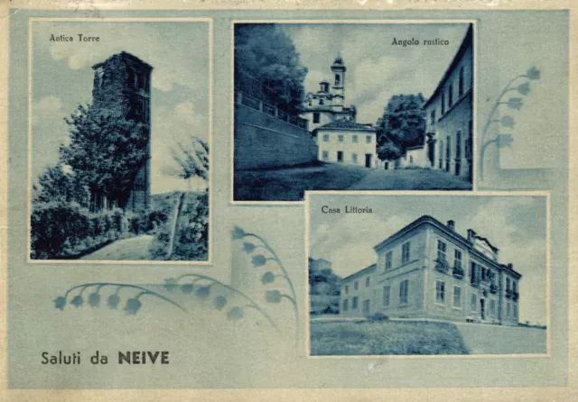 NEIVE, Cuneo - Saluti, Vedutine - Casa Littoria, Opere del Fascio - VG - #040