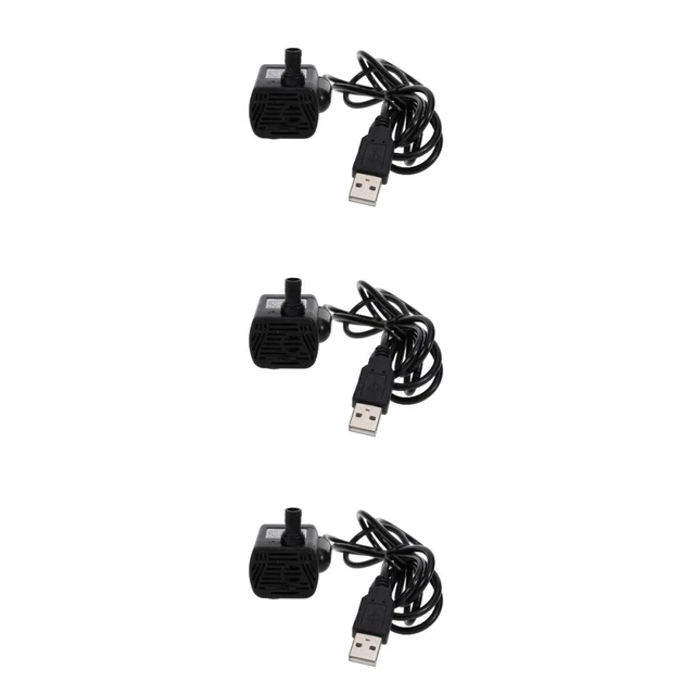 3 Pack Fountain Pond Pump Aquarium Powerhead USB Water Pump Fountain Pump