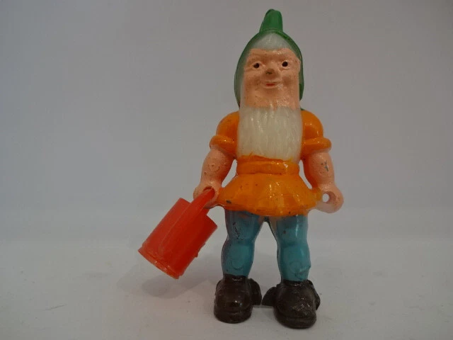 Altfigur 70er Jahre - Sieben Zwerge - Happy mit Gießkanne - Hong Kong Kennung -