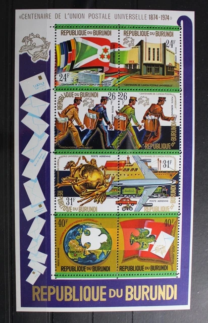 Burundi Block 80A mit 1077-1084 postfrisch #RY587