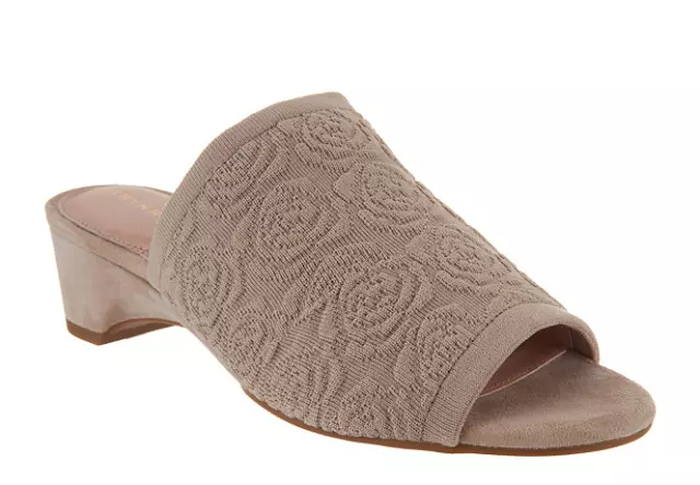 Taryn Rose Slip On Mules - Nancy Ceramic Natural New Women's 6 Shoes
