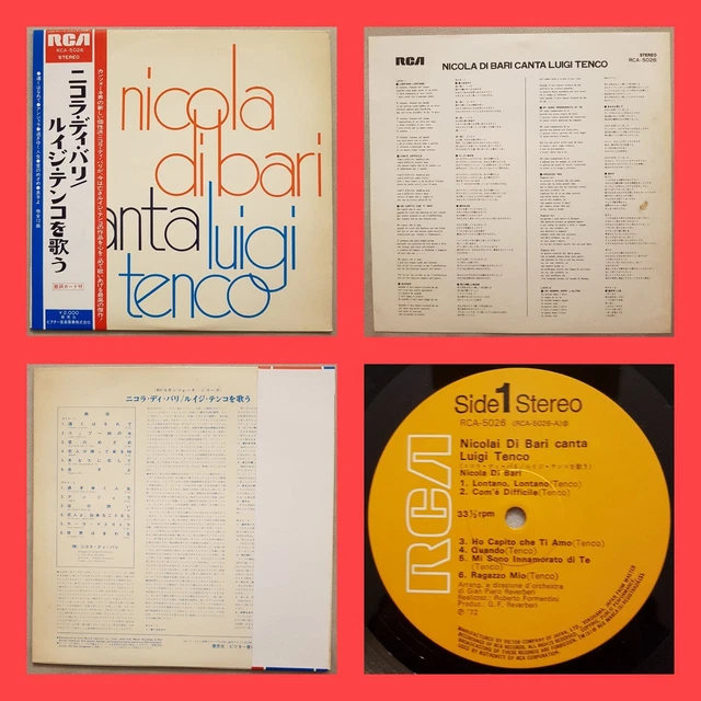 NICOLA DI BARI Canta Luigi Tenco JAPAN LP OBI RCA5026 Ho Capito Che