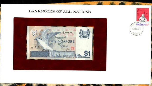 Banknotes of All Nations Singapore P 9 1 Dollar 1976 Prefix E/32 101511