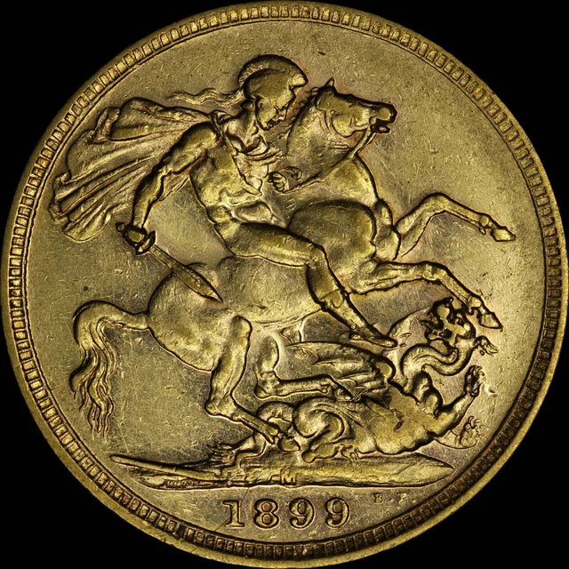 Australia.  1899 M Sovereign AU Lusterful Gold