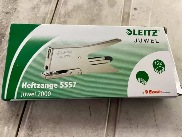 LEITZ Heftzange Juwel 2000 bis 12 Blatt 5557 nickel