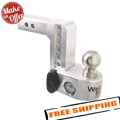 Weigh Safe WS6-2 Adjustable Hitch Ball Mount with Scale, 2" Shaft - 6" Drop