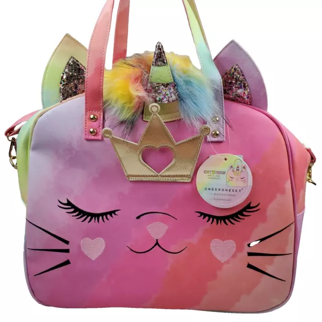 UNDER ONE SKY Brooke Unicorn Travel Weekend Overnight Large Duffle Bag New 30.00 PicClick UK