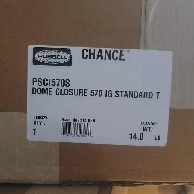 Hubbell Chance PSCI570S Dome FIBER SPLICE enclosure Isolated Ground 