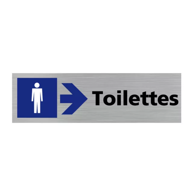 Pictogramme TOILETTE HOMME FLECHE VERS LA DROITE (Q0410). Signalisation Porte -