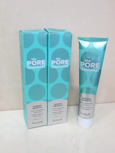 Benefit The Porefessional Speedy Smooth Quick Smoothing Pore Mask 2.5Oz Lot Of 2
