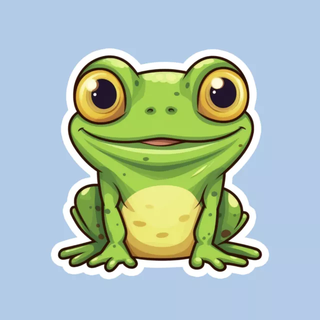 Cute Frog Sticker,  Kawaii Animal Decal for Car Truck Window Bumper Graphic