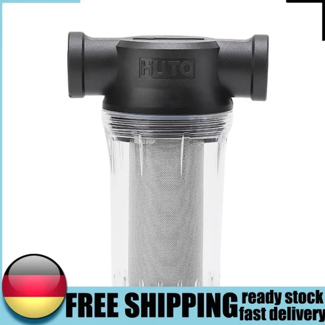 Wasserfilter Vorfilter Messing - Mit Manometer Für Warmwasser 40 Mikron