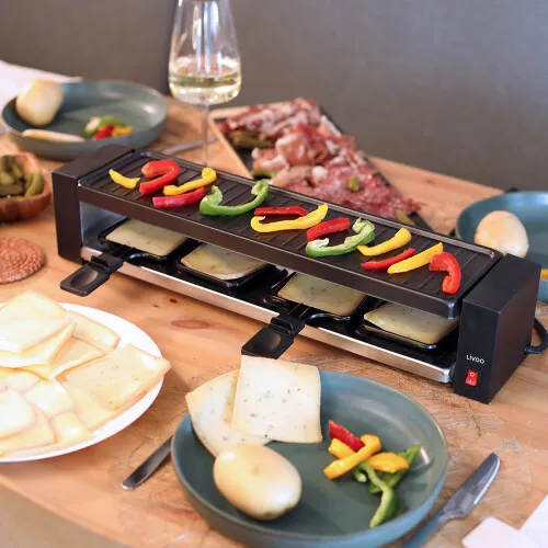 SILVERCREST Appareil à Raclette-Grill 1 300 W 8 Personnes Cuisine Fête  Repas
