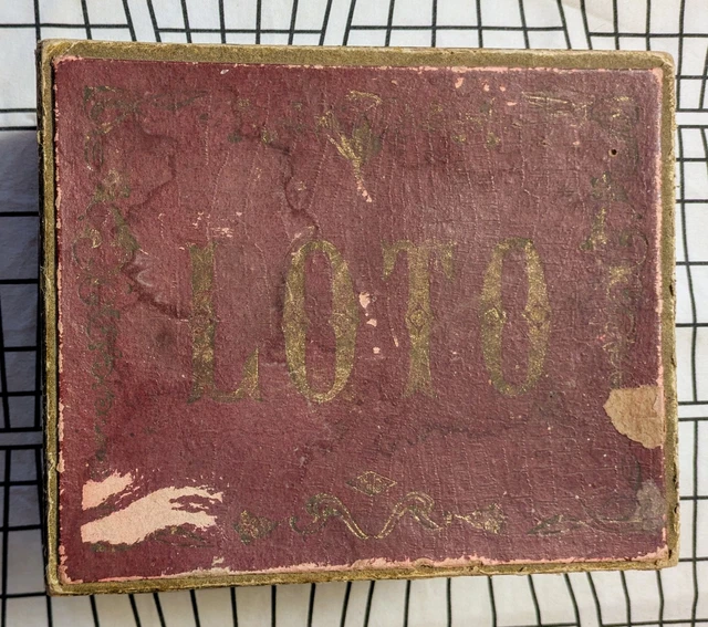 Ancien jeu loto en bois - Label Emmaüs