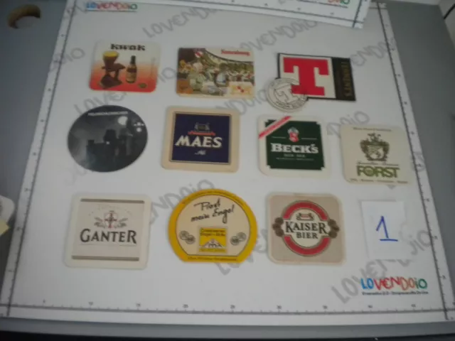 Lote 10 Posavasos Cerveza Todos Diferentes - Beer Coasters Mats