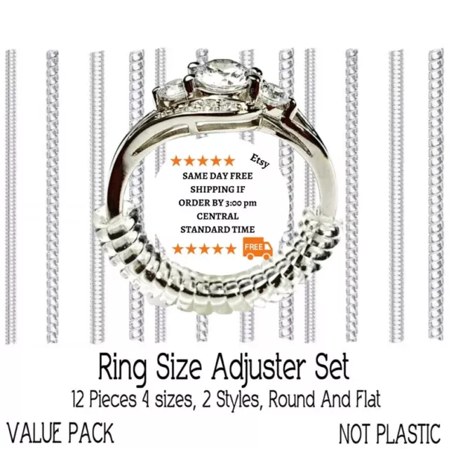 4Pcs Ring Size Adjuster Invisible Clear Ring Sizer Jewelry Fit Reducer  Guard US