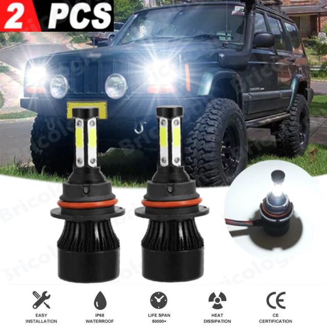 LED Headlights High Low Bulbs Conversion Kit for 1993-1998 Jeep Grand Cherokee