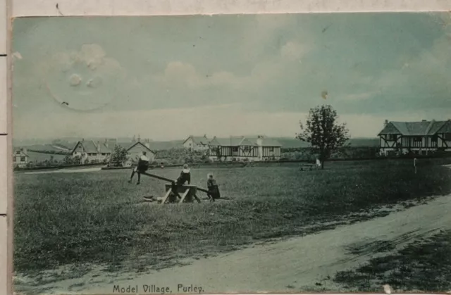 Old Postcard 1907 Purley Model Village