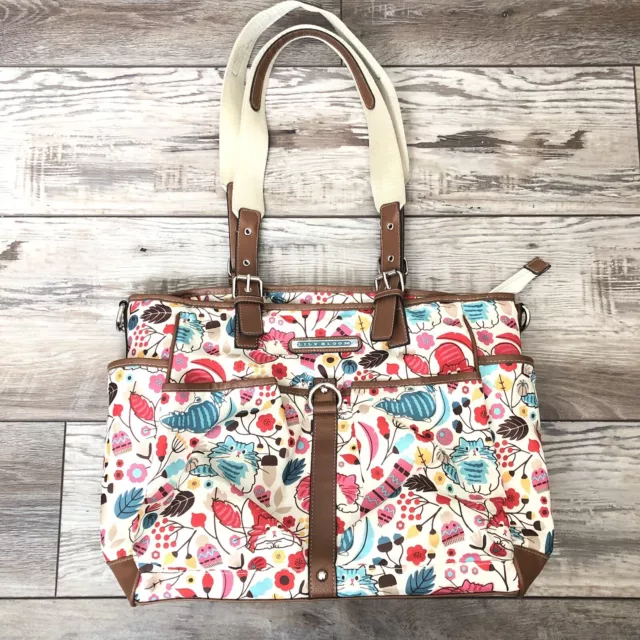 Lily Bloom Maya Tote Travel Diaper Bag Purse Cats Pattern 12 x 17 x 5