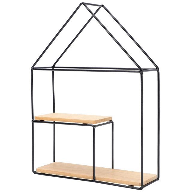 Scaffali Bagno Galleggianti In Legno Rustico 3 Pezzi – Con Asciugacapelli E Cestino, Montaggio A Parete Per Accessori E Styling, Bianco