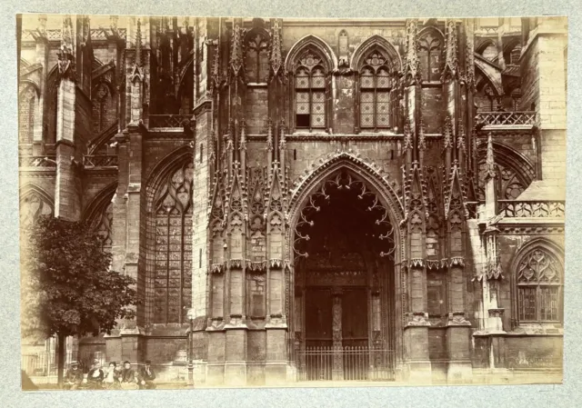 Frankreich Rouen Kirche Saint-Ouen Anhänger Seiten- 1891 Foto Sauger Vintage