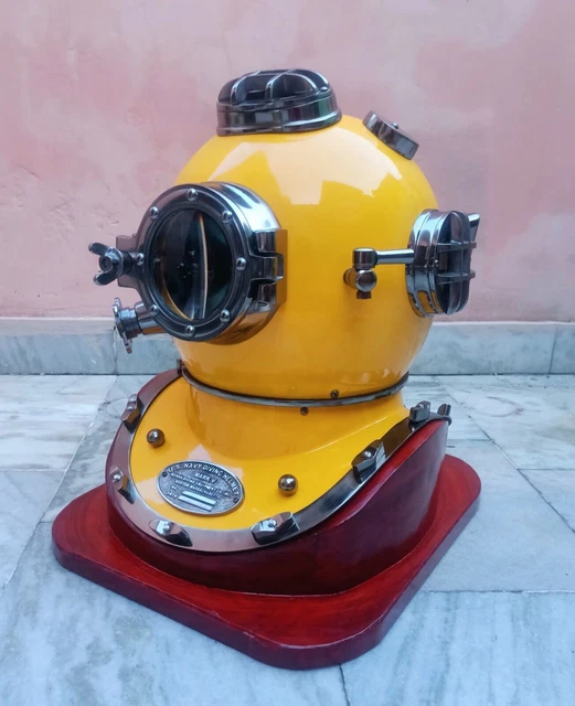 ANCIEN CASQUE DE plongée de plongée sous-marine US Navy Mark V Deep Sea