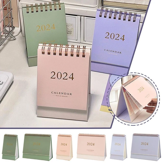 2024 DESKTOP CALENDAR Foldable Schedule Daily Weekly Desk Calendars