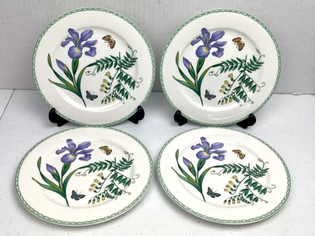 Mikasa Ultima Garden Gallery Iris Strong Fine China Set Of 4 Salad Plate NEW