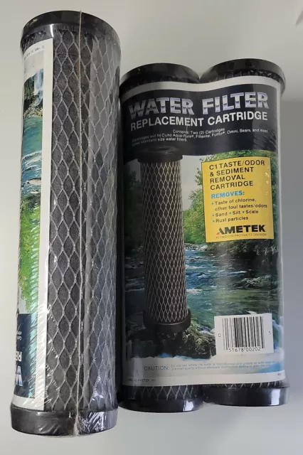 Cartuchos de eliminación de sedimentos de sabor/olor Ametek C1 filtro fino medio paquete de 2x2 nuevos con etiquetas