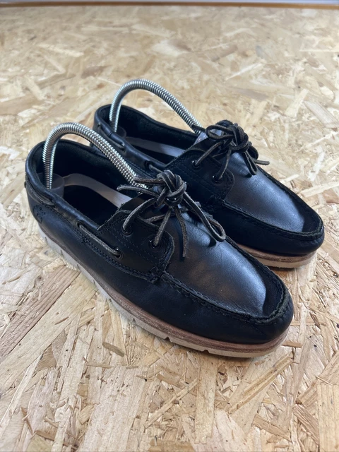 Scarpe da barca Timberland blu navy pelle sensore flessibile taglia 7 UK