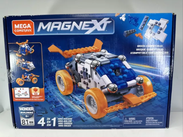 Magnext 4 in 1 Mag-Racers Construction Set Brand New