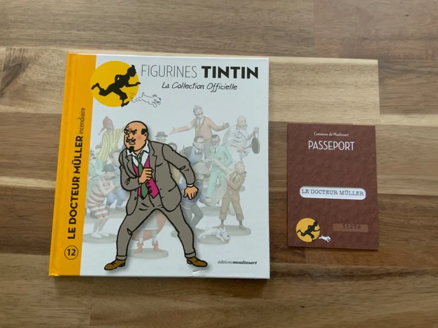 Figurine Tintin Collection Officielle - Le Docteur Muller N°12 - Résine - Très Bon état