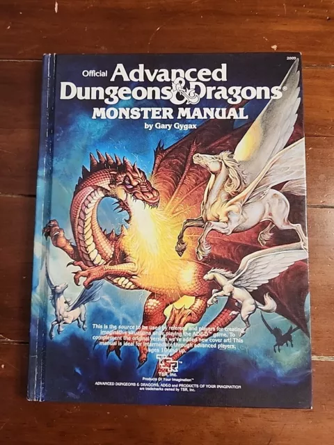 Advanced Dungeons & Dragons 4th Ed. Monster Manual August 1979 Gary Gygax TSR