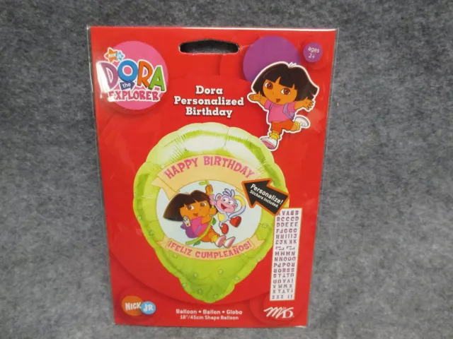 Nick Jr. Dora The Explorer Personalized Happy Birthday 18" Foil Balloon NEW