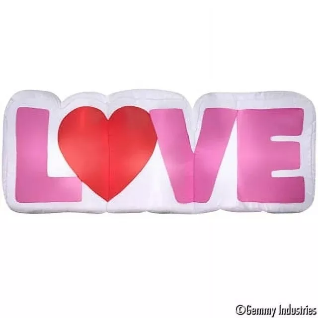 Gemmy Valentines Day Love LED 4 Foot Wide Airblown Inflatable Yard Decor