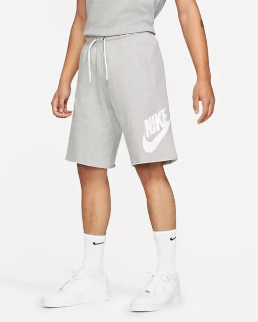 Nike Sportswear French Terry Shorts AT5267 063 Grey Heather/White Men's Size 2XL