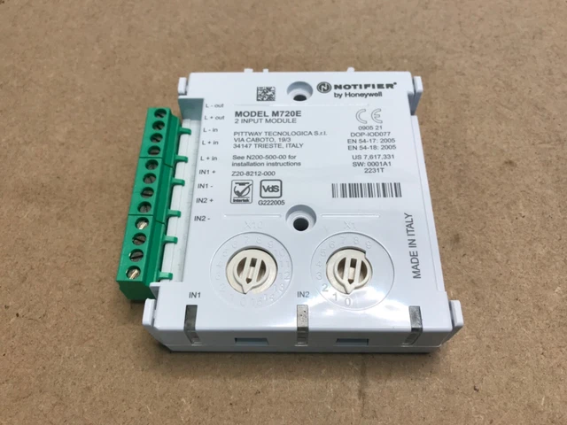 VAT INC NOTIFIER M720E Analogue Addressable Dual Input Monitor Module ...