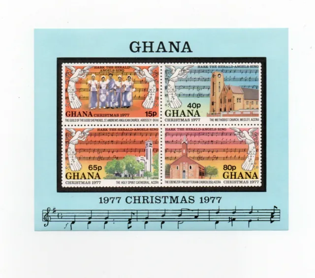 Briefmarkenblock Ghana 1977 CHRISTMAS Postfrisch Mich. Nr. Block 74