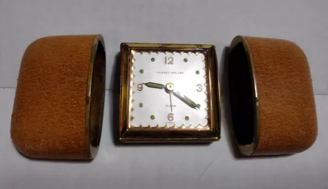 Phinney Walker Travel Alarm Clock Vintage Germany Works