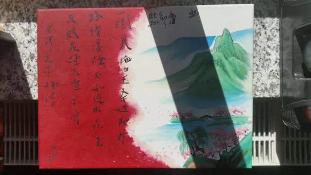 Gemälde Landschaft Acryl Keilrahmen Bild Japan Asien Kunst JK Zertifikat Unikat 2