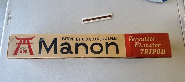 Vintage NOS Manon Telescopic Elevator Camera Tripod Model #500 in box - Japan