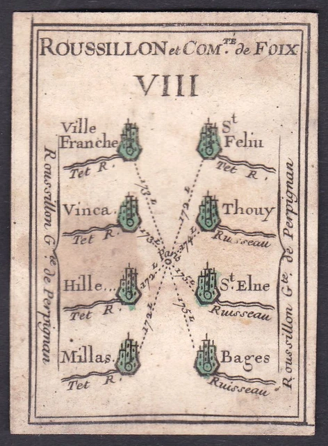1780 Roussillon Foix France carte a jouer playing card Spielkarte cards cartes