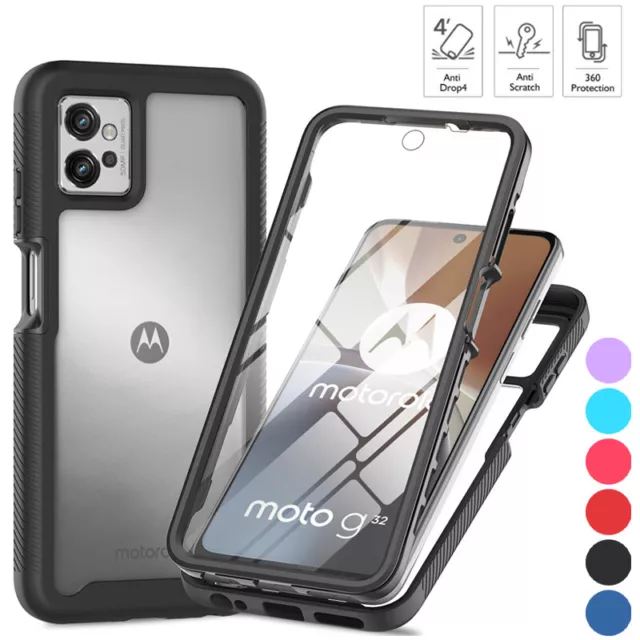 For Moto G Power Edge 20 G51 G31 G22 Shockproof Clear Case w/ Screen Protector