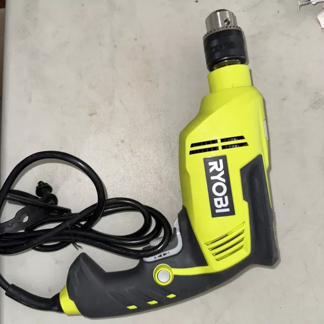 RYOBI 5/8" VSR 6.2AMP CORDED HAMMER DRILL w/handle & manual D620H, RECON, TESTED